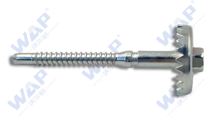 左置LED前照灯总成(非金属保险杠)-调节螺钉M5x65(带齿盘)(粗牙)(螺距1.7)(10107194)