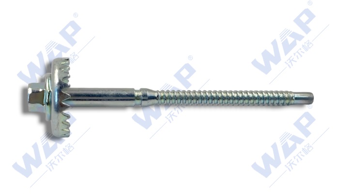 左置LED前照灯总成(非金属保险杠)-调节螺钉M5x90.5(带齿盘)(粗牙)(螺距1.7)(10107193)